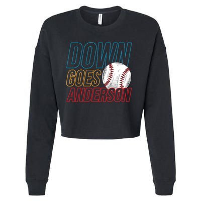 Down Goes Anderson Baseball Cleveland Chicago Fight Cropped Pullover Crew