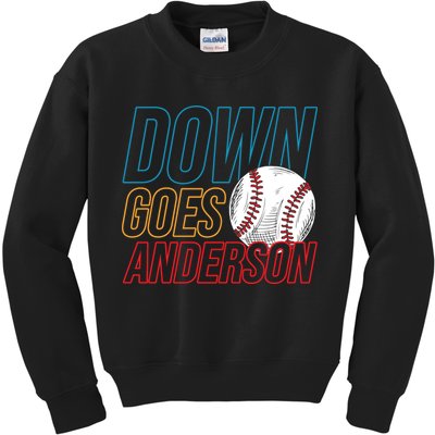 Down Goes Anderson Baseball Cleveland Chicago Fight Kids Sweatshirt