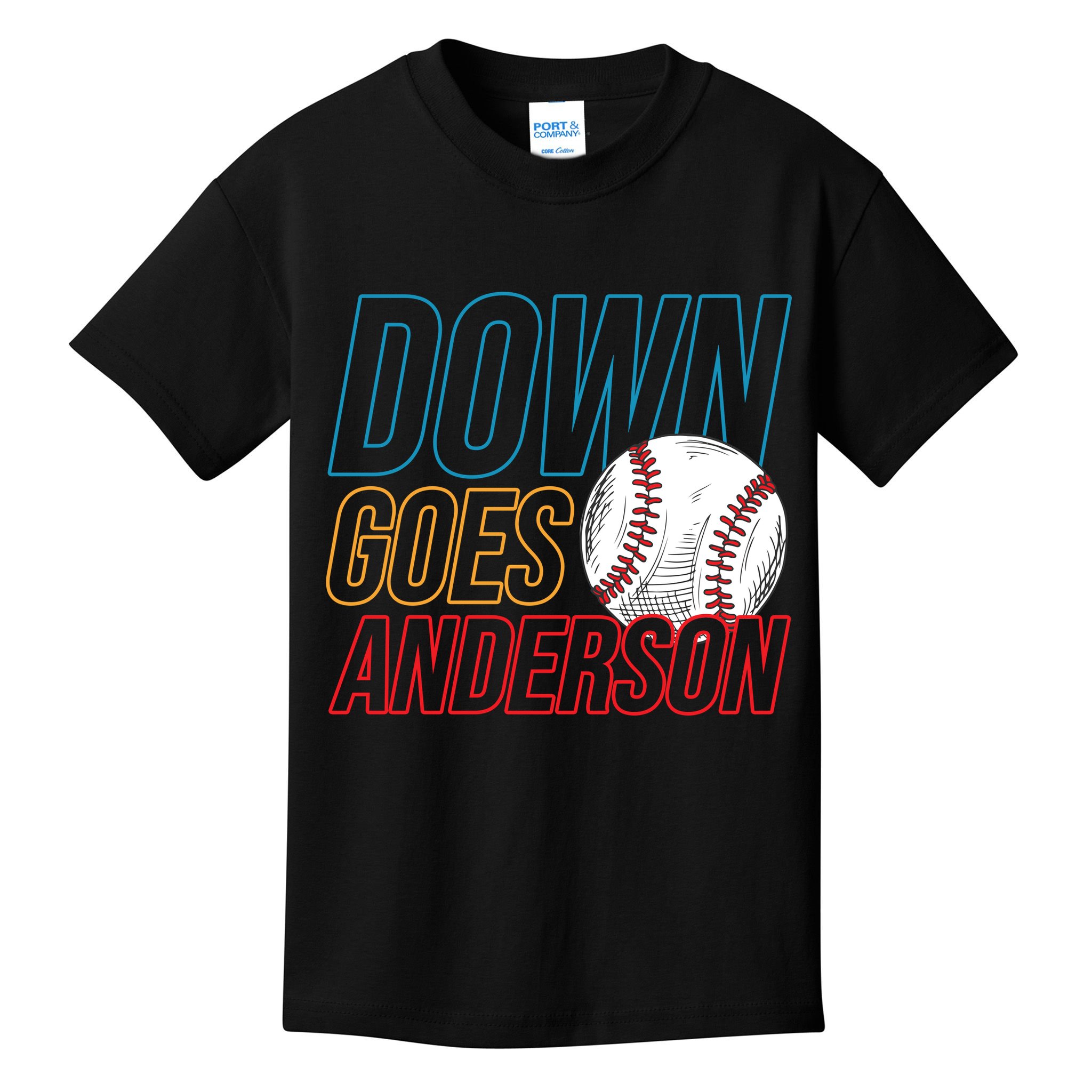 Down Goes Anderson Baseball Cleveland Chicago Fight Kids T-Shirt