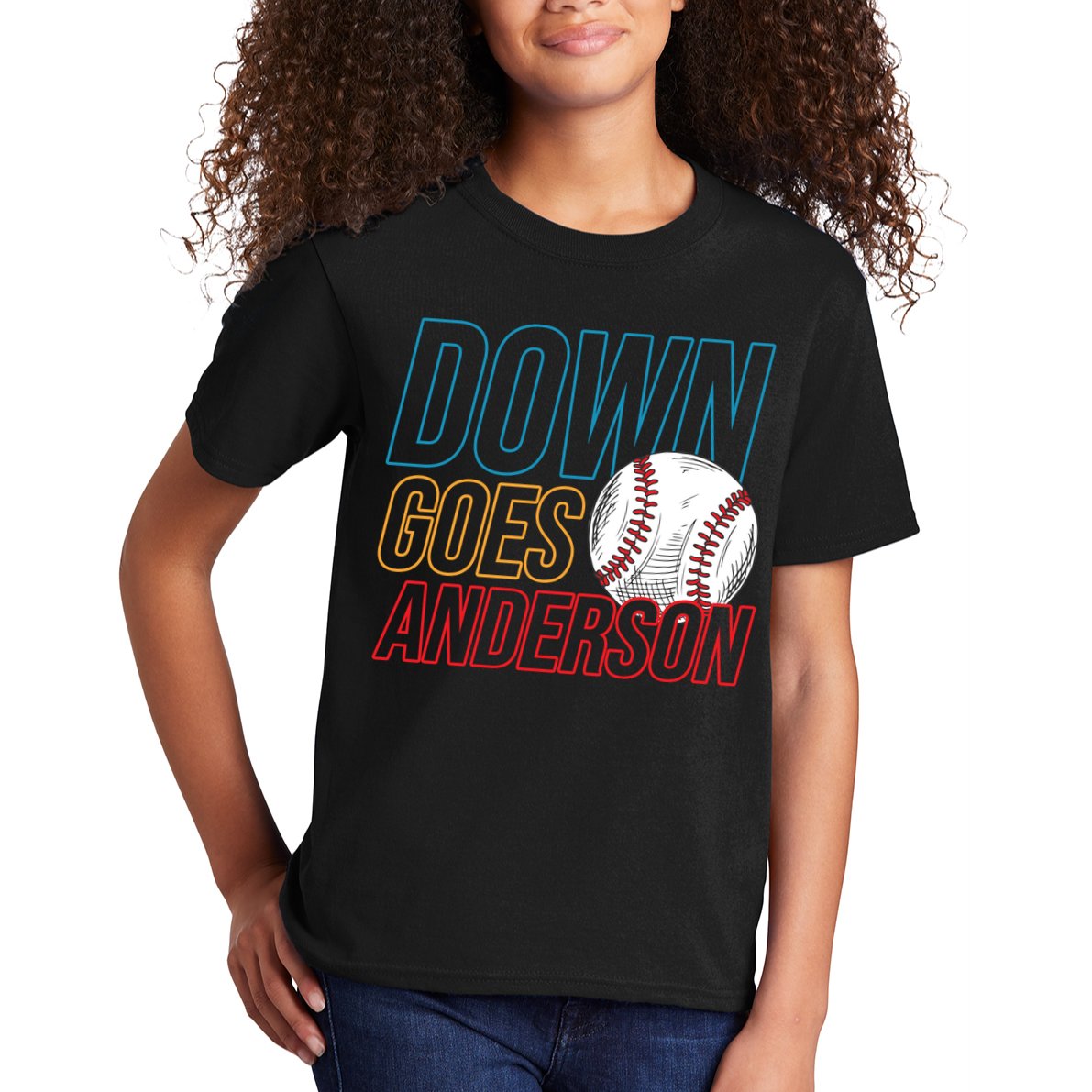 Down Goes Anderson Baseball Cleveland Chicago Fight Kids T-Shirt