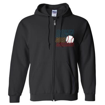 Down Goes Anderson Baseball Cleveland Chicago Fight Full Zip Hoodie