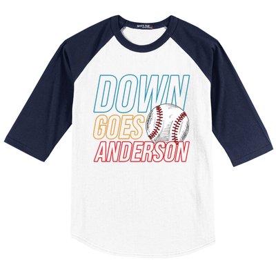 Down Goes Anderson Baseball Cleveland Chicago Fight Baseball Sleeve Shirt