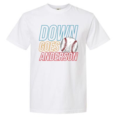 Down Goes Anderson Baseball Cleveland Chicago Fight Garment-Dyed Heavyweight T-Shirt