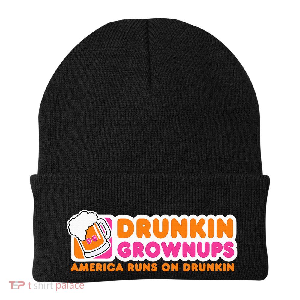 Drunkin Grownups Adult Party Sarcastic Gift Drinking Knit Cap Winter Beanie