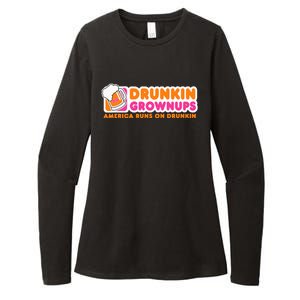 Drunkin Grownups Adult Party Sarcastic Gift Drinking Womens CVC Long Sleeve Shirt