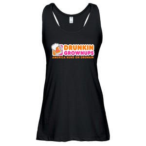 Drunkin Grownups Adult Party Sarcastic Gift Drinking Ladies Essential Flowy Tank