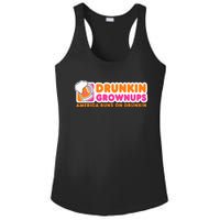 Drunkin Grownups Adult Party Sarcastic Gift Drinking Ladies PosiCharge Competitor Racerback Tank