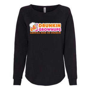 Drunkin Grownups Adult Party Sarcastic Gift Drinking Womens California Wash Sweatshirt