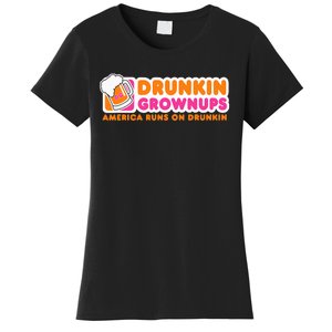 Drunkin Grownups Adult Party Sarcastic Gift Drinking Women's T-Shirt