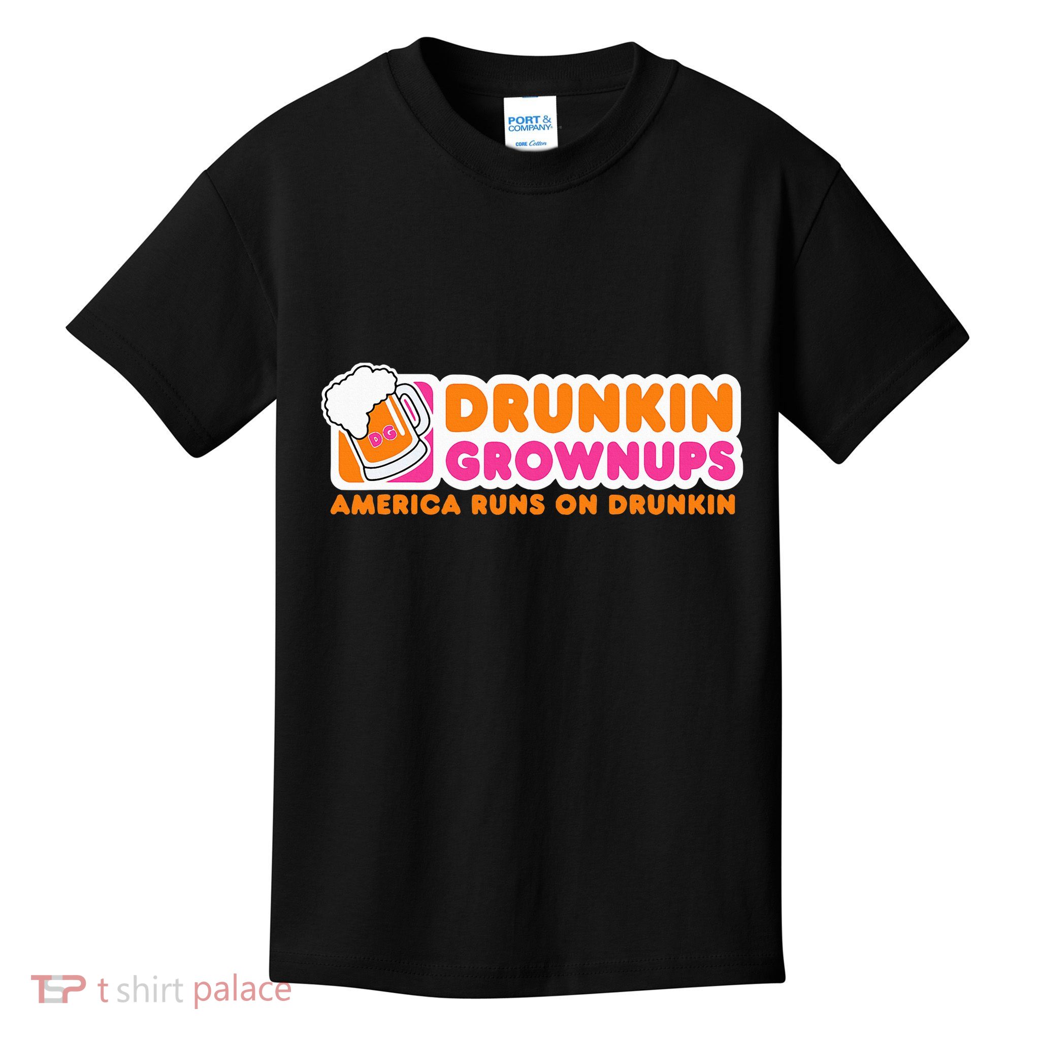 Drunkin Grownups Adult Party Sarcastic Gift Drinking Kids T-Shirt