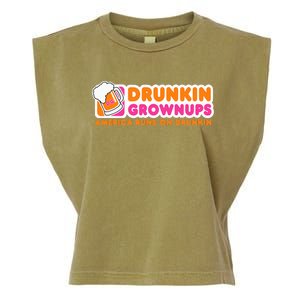 Drunkin Grownups Adult Party Sarcastic Gift Drinking Garment-Dyed Women's Muscle Tee