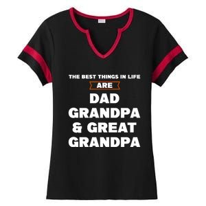 Dad Grandpa And Great Grandpa Great Grandpa Great Gift Ladies Halftime Notch Neck Tee