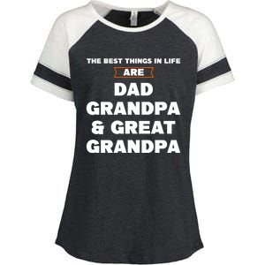 Dad Grandpa And Great Grandpa Great Grandpa Great Gift Enza Ladies Jersey Colorblock Tee