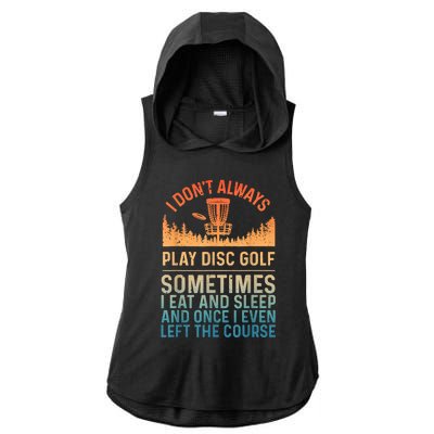 Disc Golf Art Disc Golf Player Disc Golfer Ladies PosiCharge Tri-Blend Wicking Draft Hoodie Tank