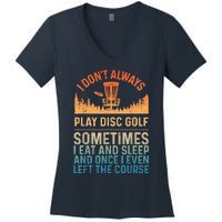 Disc Golf Art Disc Golf Player Disc Golfer Women's V-Neck T-Shirt