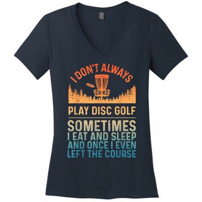 Disc Golf Art Disc Golf Player Disc Golfer Women's V-Neck T-Shirt