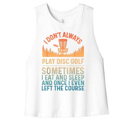 Disc Golf Art Disc Golf Player Disc Golfer Women's Racerback Cropped Tank