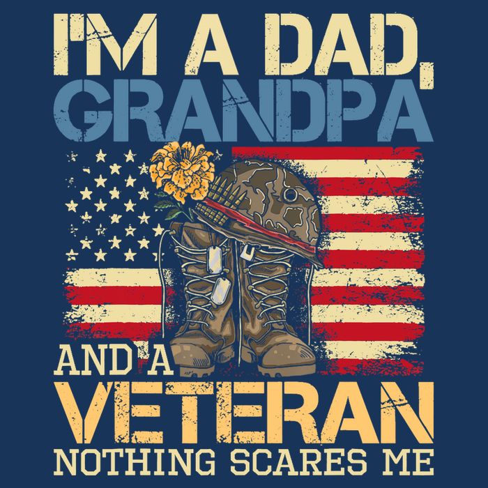 Dad Grandpa And A Veteran Granddad Papa Flatbill Hat