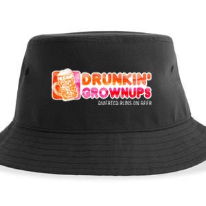 Drunken Grownups American Dad Run On Beer Sustainable Bucket Hat