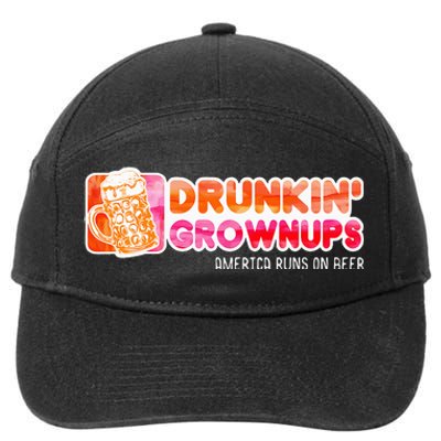 Drunken Grownups American Dad Run On Beer 7-Panel Snapback Hat