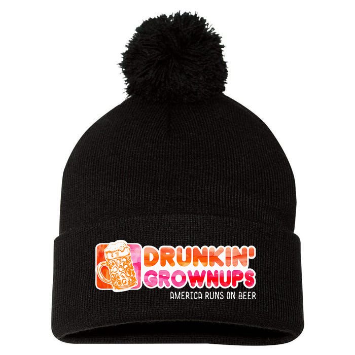 Drunken Grownups American Dad Run On Beer Pom Pom 12in Knit Beanie