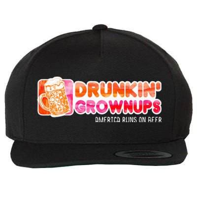 Drunken Grownups American Dad Run On Beer Wool Snapback Cap