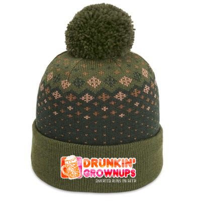 Drunken Grownups American Dad Run On Beer The Baniff Cuffed Pom Beanie