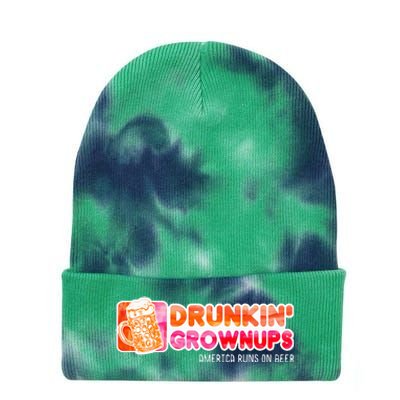 Drunken Grownups American Dad Run On Beer Tie Dye 12in Knit Beanie