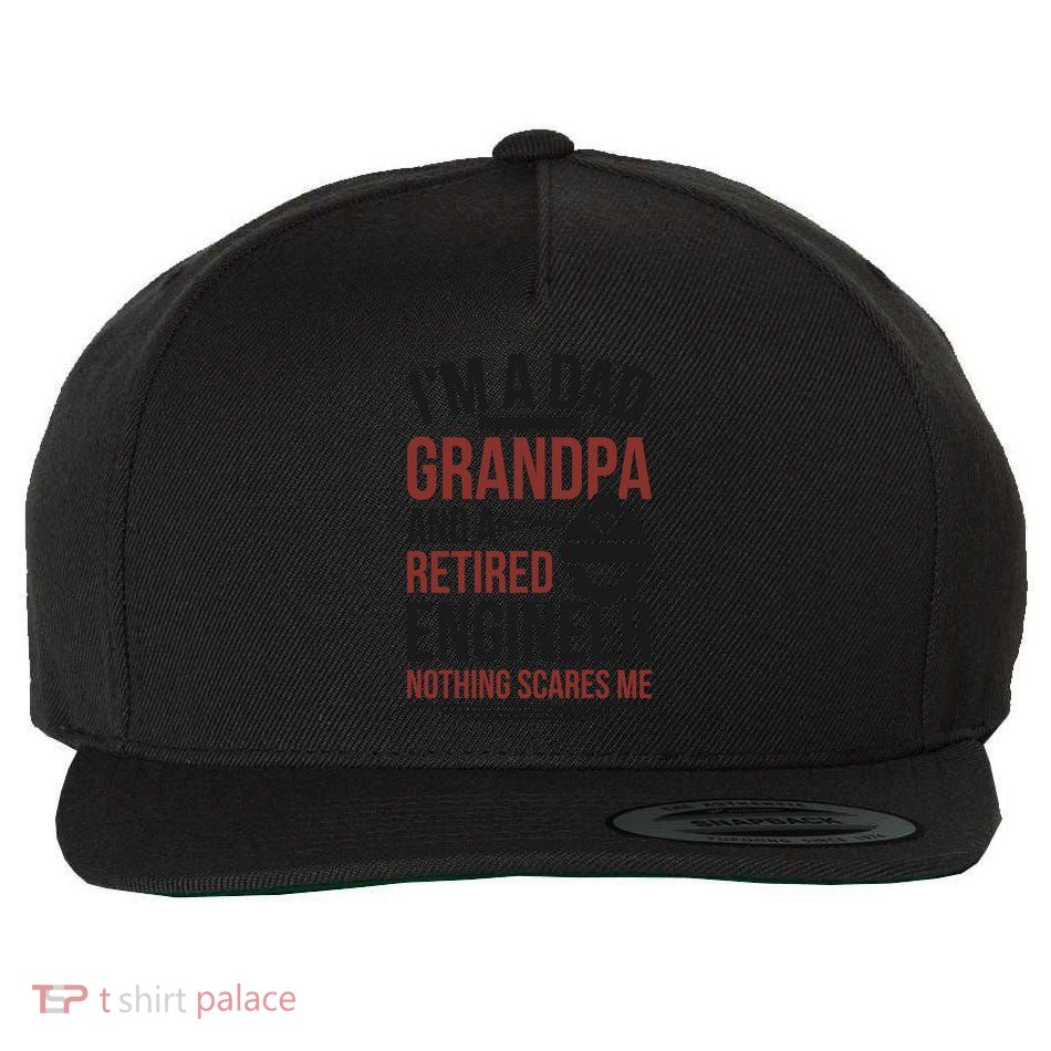 Dad Grandpa And Retired Engineer Retiret Funny Gift Wool Snapback Cap
