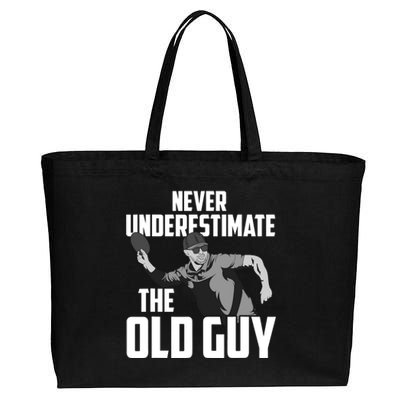 Disc Golf Art For Dad Disc Golf Lover Disc Golf Player Cotton Canvas Jumbo Tote