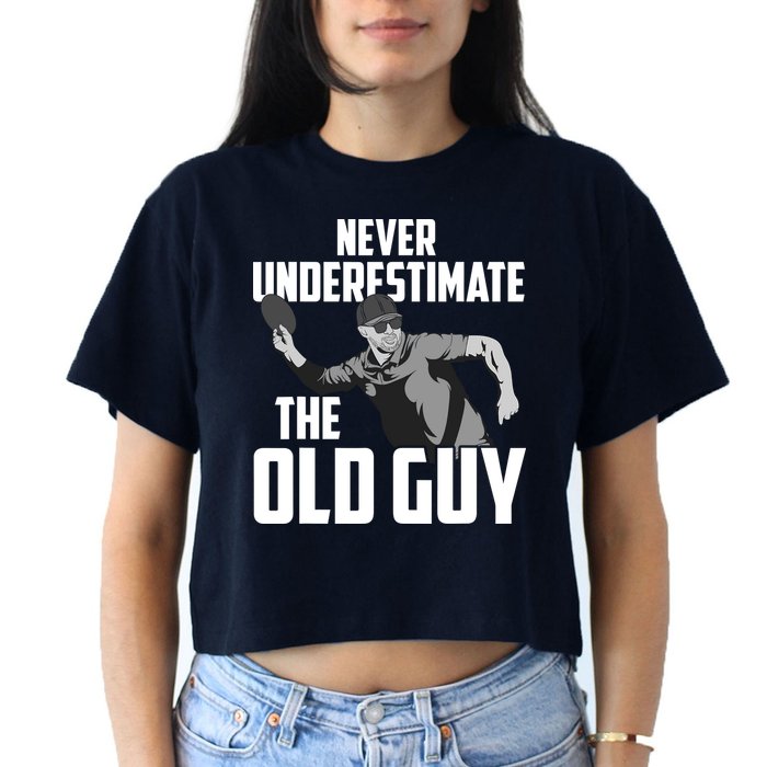 Disc Golf Art For Dad Disc Golf Lover Disc Golf Player Women's Crop Top Tee