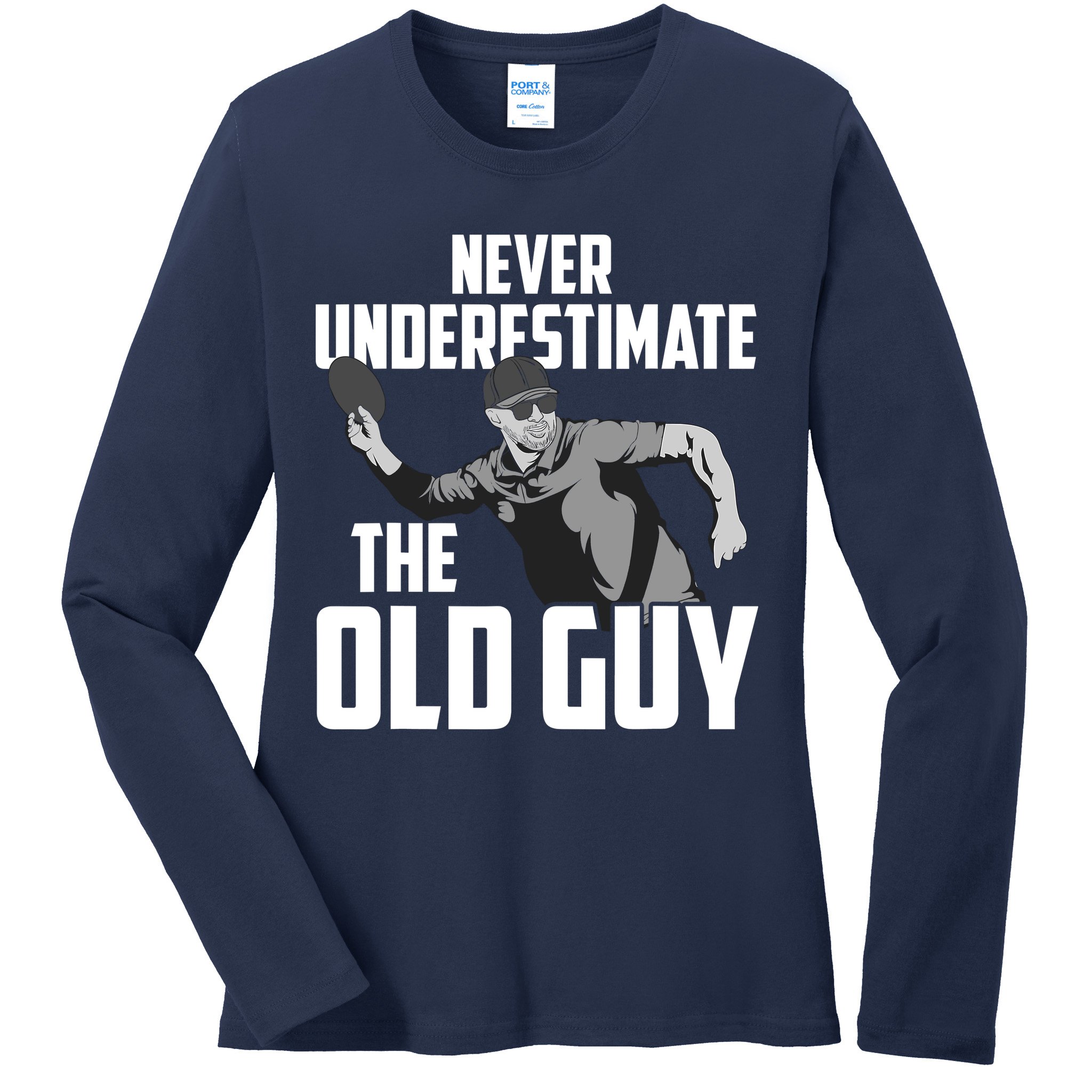 Disc Golf Art For Dad Disc Golf Lover Disc Golf Player Ladies Long Sleeve Shirt