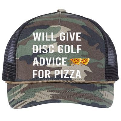 Disc Golf Advice For Pizza Frisbee Golfing Funny Retro Rope Trucker Hat Cap