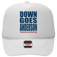 Down Goes Anderson Jose High Crown Mesh Back Trucker Hat