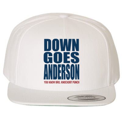 Down Goes Anderson Jose Wool Snapback Cap