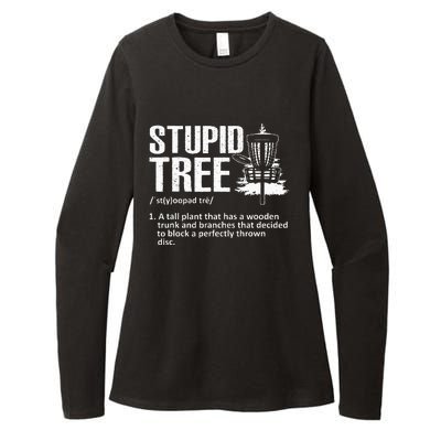 Disc Golf Art For  Stupid Tree Disc Golf Player Womens CVC Long Sleeve Shirt