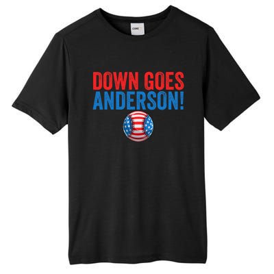 Down Goes Anderson Funny Baseball Gift Anderson Tall Fusion ChromaSoft Performance T-Shirt