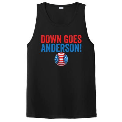 Down Goes Anderson Funny Baseball Gift Anderson PosiCharge Competitor Tank