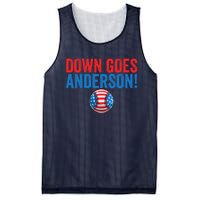 Down Goes Anderson Funny Baseball Gift Anderson Mesh Reversible Basketball Jersey Tank