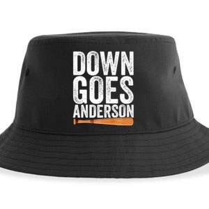 DOWN GOES ANDERSON Funny Quote BASEBALL Gift DOWN GOES Sustainable Bucket Hat