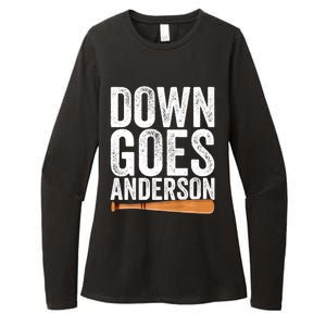 DOWN GOES ANDERSON Funny Quote BASEBALL Gift DOWN GOES Womens CVC Long Sleeve Shirt