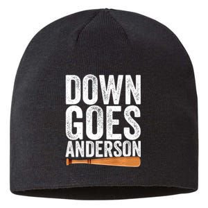 DOWN GOES ANDERSON Funny Quote BASEBALL Gift DOWN GOES Sustainable Beanie