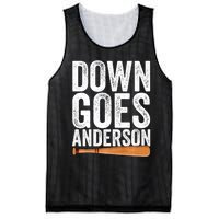 DOWN GOES ANDERSON Funny Quote BASEBALL Gift DOWN GOES Mesh Reversible Basketball Jersey Tank