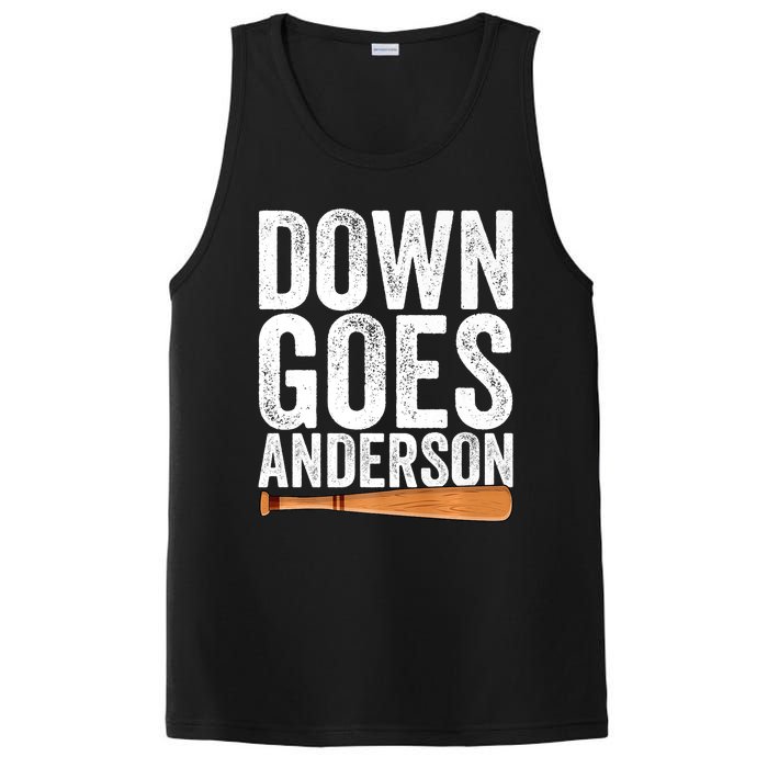 DOWN GOES ANDERSON Funny Quote BASEBALL Gift DOWN GOES PosiCharge Competitor Tank