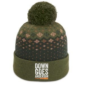 DOWN GOES ANDERSON Funny Quote BASEBALL Gift DOWN GOES The Baniff Cuffed Pom Beanie