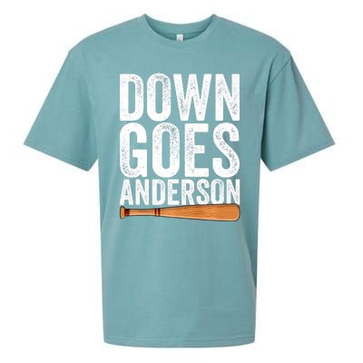 DOWN GOES ANDERSON Funny Quote BASEBALL Gift DOWN GOES Sueded Cloud Jersey T-Shirt