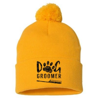 Dog Groomer Animal Salon Grooming Pom Pom 12in Knit Beanie