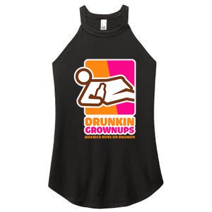 Drunkin Grownups Adult Party Sarcastic Drinking Women's Perfect Tri Rocker Tank