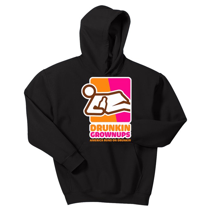 Drunkin Grownups Adult Party Sarcastic Drinking Kids Hoodie