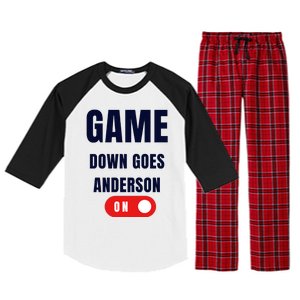 Down Goes Anderson Raglan Sleeve Pajama Set